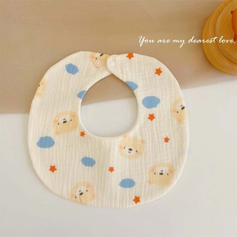 Baby Soft Cotton Gauze Newborn Bib Waterproof Absorbent Scarf for Autumn Winter|Baby & Kids Accessories