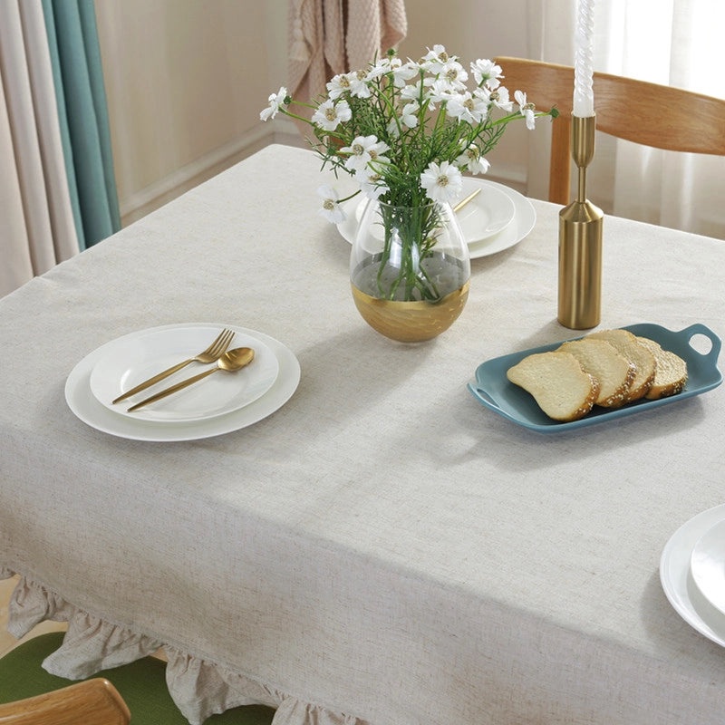 Nordic Cotton Tablecloth Solid Color Minimalist Design|Home & Living/Table Linens/Tablecloths