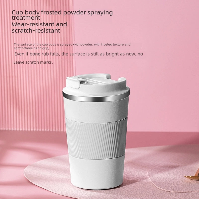 304 Stainless Steel Coffee Mug with Plastic Coating and Silicone Sleeve | Travel Mugs & Thermoses