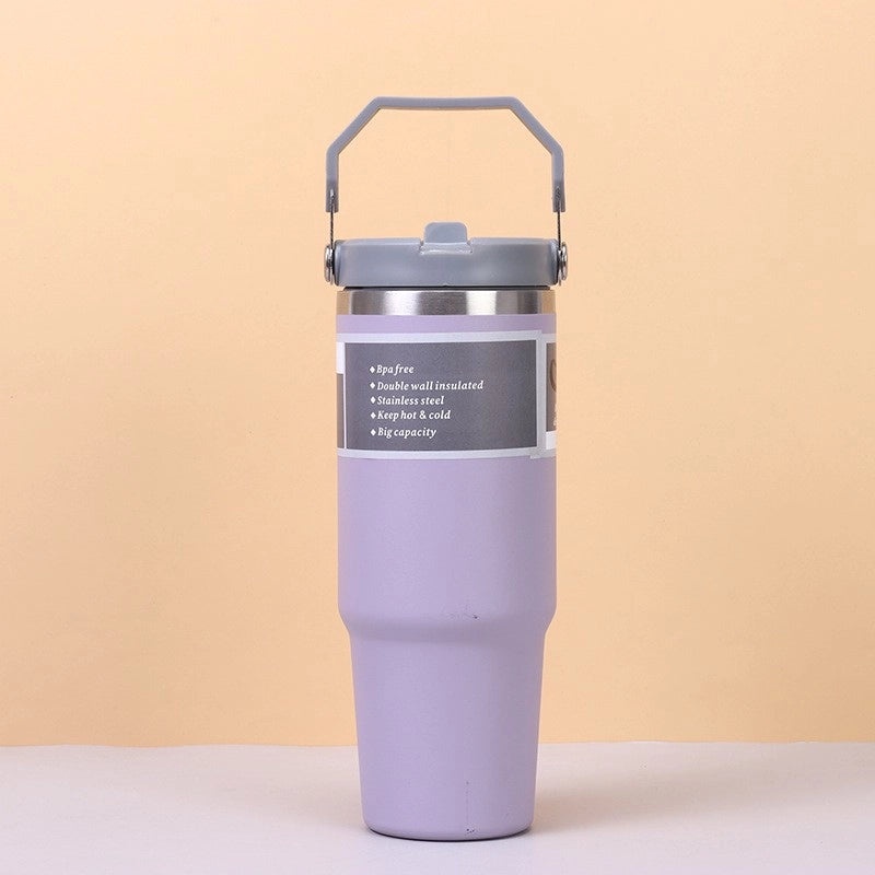 Solid Color 304/201 Stainless Steel Thermos Cup - Durable Casual Insulated Drinkware|Drinkware & Thermoses