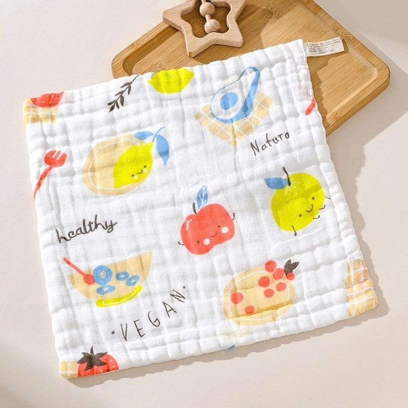 Adorable Cartoon Fruit and Fish Baby Burp Cloths Soft Infant Accessories|Baby Essentials