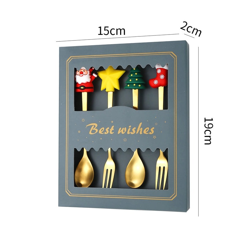 Festive Cartoon Stainless Steel Tableware Set for Kids|Kids Tableware & Dining Essentials