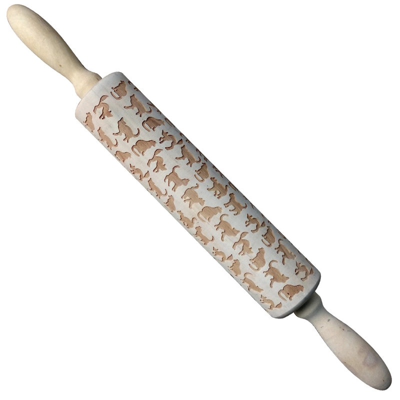 Christmas Elk Cartoon Rolling Pin Ethnic Style Theaceae Muhe | Kitchen Utensils & Baking Tools