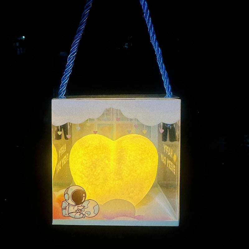 Romantic Heart-Shaped Nightlight for Girls | Valentine's Day Wedding Home Decor Gift | Creative Love Atmosphere Lamp | Holiday Present Light | Li