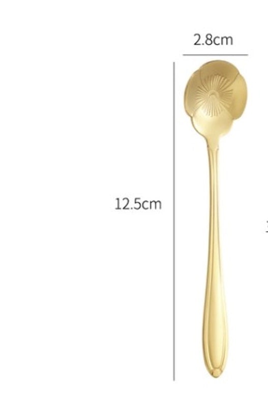 Elegant Floral Stainless Steel Spoon | Kitchen Utensils