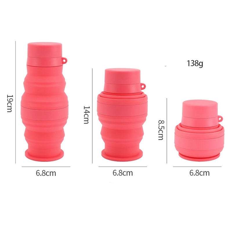 Stylish Single Solid Color Silicone Water Bottle for Everyday Use|Home & Kitchen Accessories