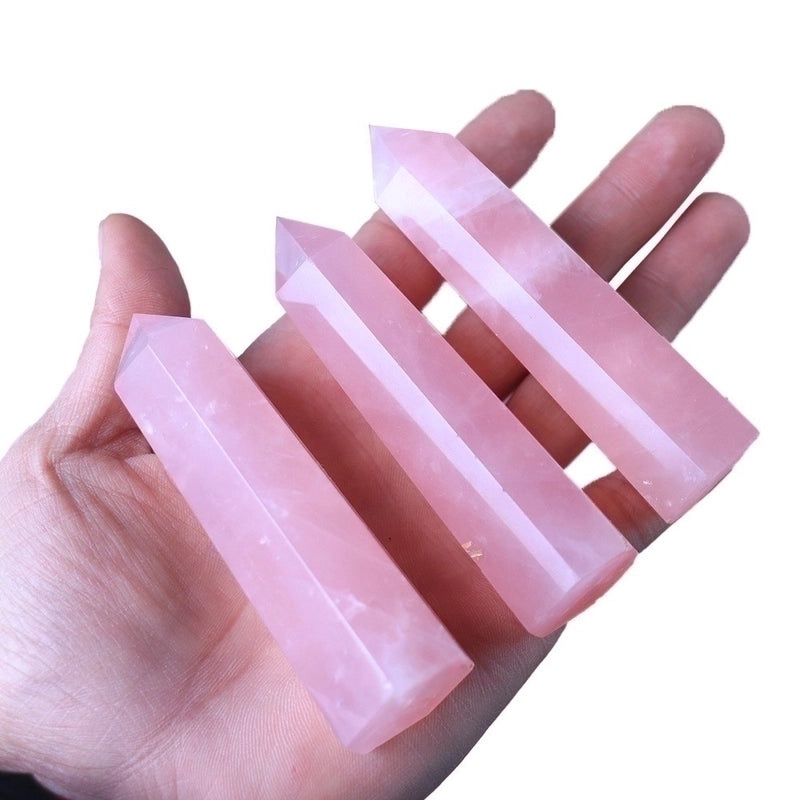 Natural Pink Hexagonal Crystal Column - Single Piece | Jewelry & Gemstones