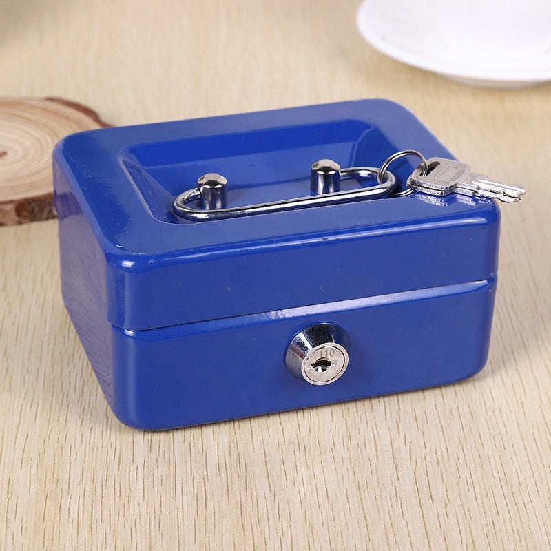 Mini Metal Cash Box with Key for Home and Car Storage | Home Storage & Organization