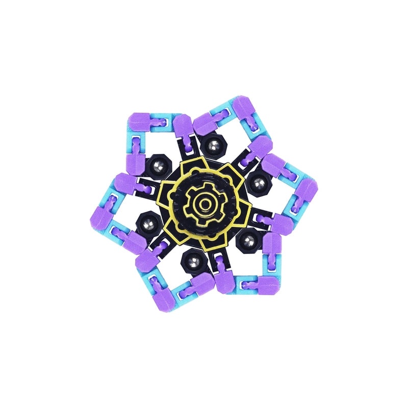 Mechanical Gyro Deformation Toy with Luminous Light and DIY Chain for Fingertip Decompression|Fidget & Stress Relief Toys