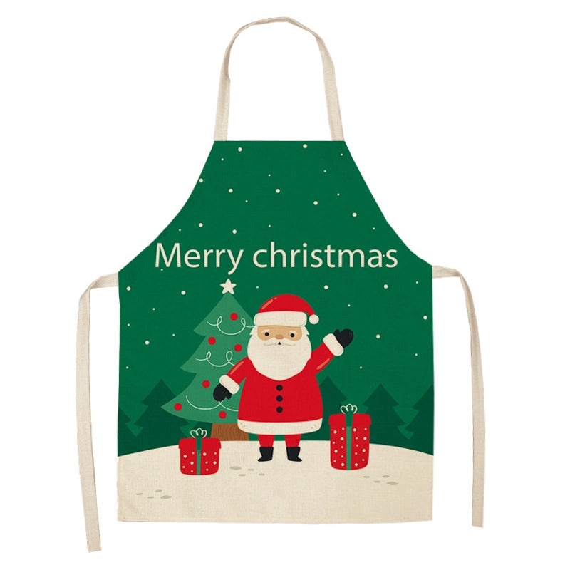 Holiday Themed Synthetic Fiber Apron with Text Design 1 Piece|Kitchen & Dining Accessories