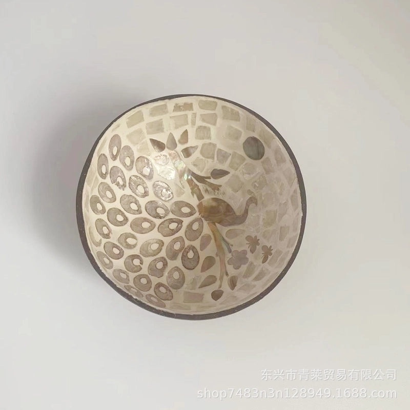 Natural Coconut Shell Charcoal Tableware Plate | Eco-Friendly Dining Accessories