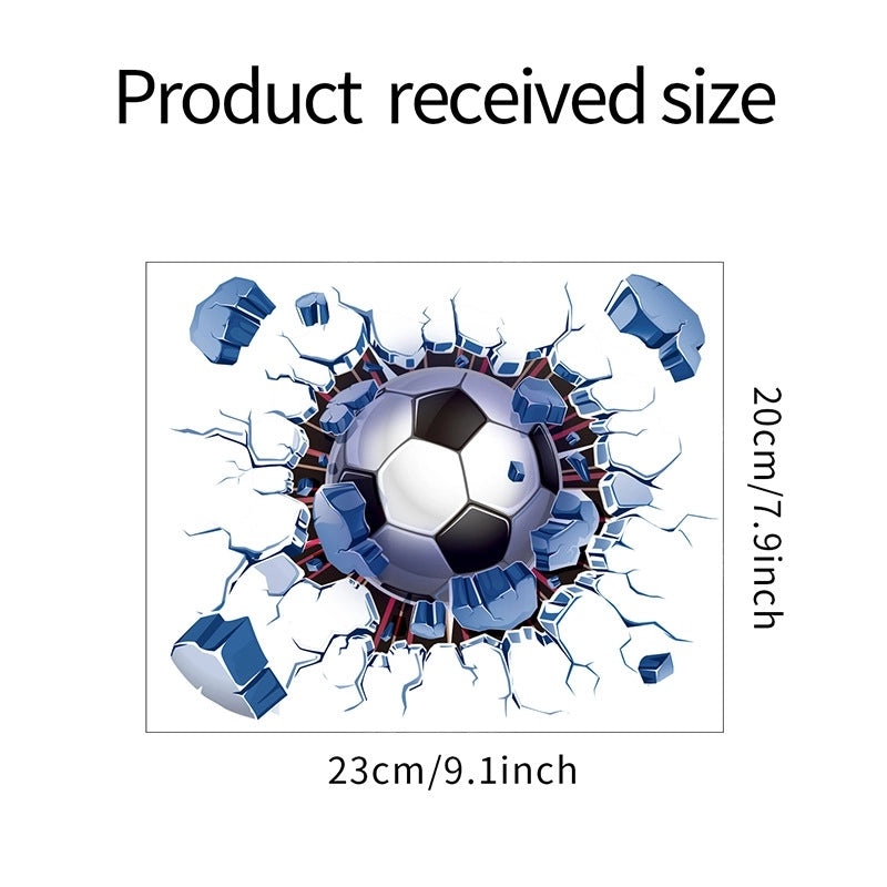 Casual Football PVC Decorative Wall Sticker for Bedroom or Living Room | Home Decor Wall Art