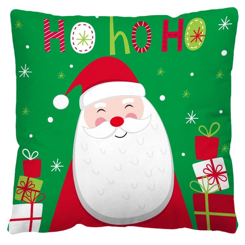 Nordic Christmas Flannel Pillow Covers with Tree Letter Snowman Design | Home Decor & Sofa Accessories