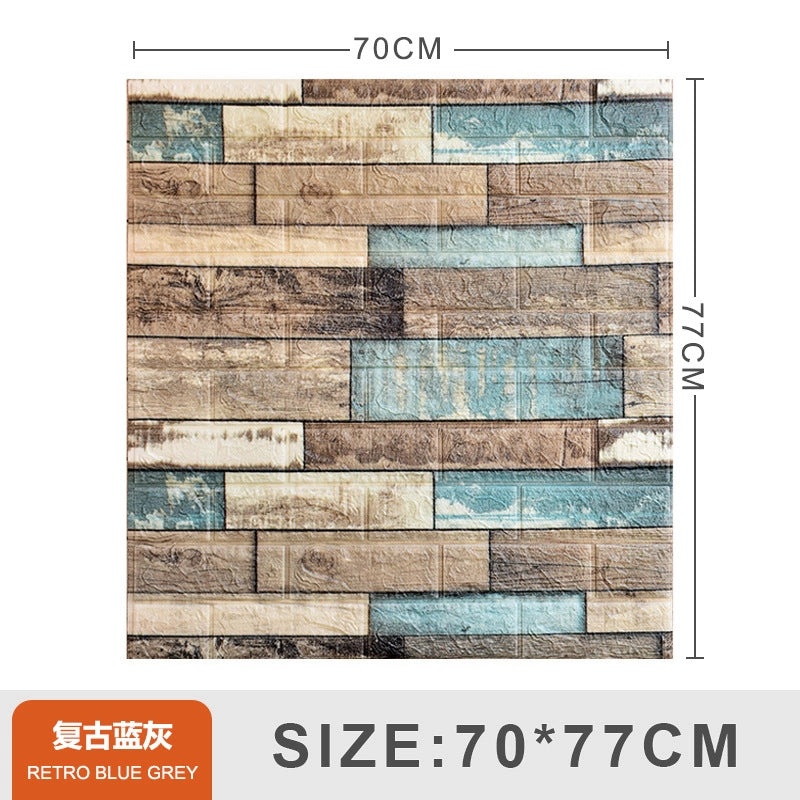3D Foam Wall Stickers Self-Adhesive Waterproof Stereoscopic Bedroom Wallpaper Anti-Collision Moisture-Proof|Home Decor Wall Stickers