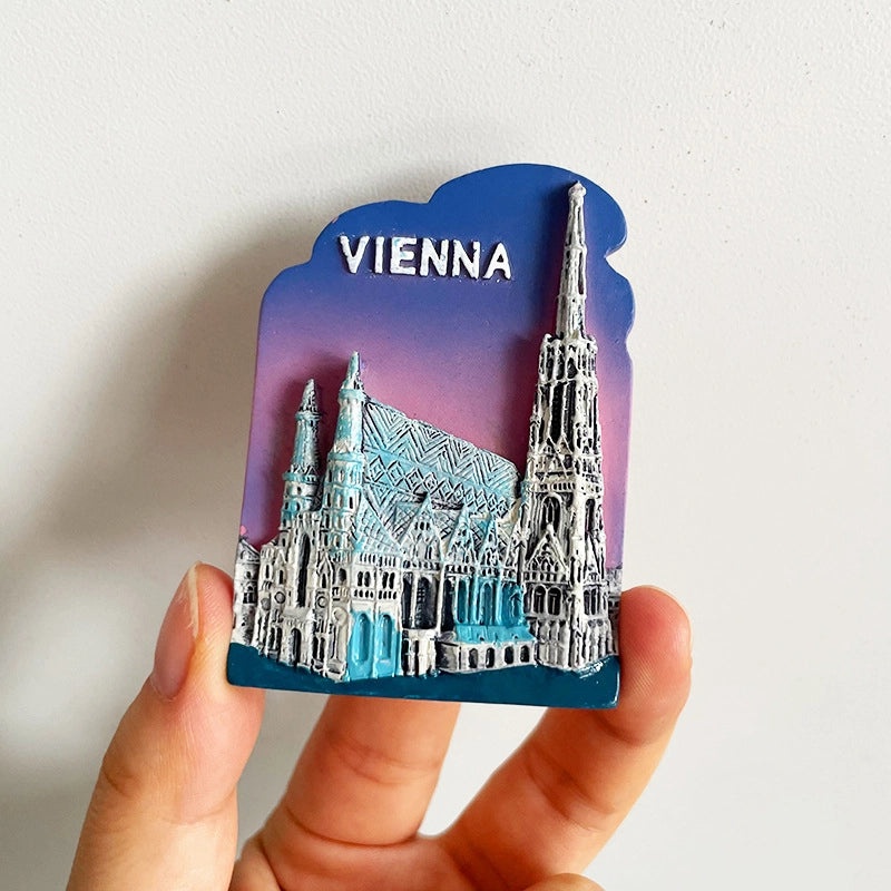 3D Travel Refrigerator Magnet Stickers Europe Cities Souvenirs Creative Tourist Gifts|Home Decor & Magnets