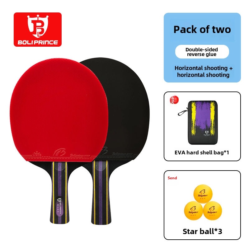 Beginner Table Tennis Racket Set with Horizontal Grip for Students | Sports & Outdoor Table Tennis Equipment