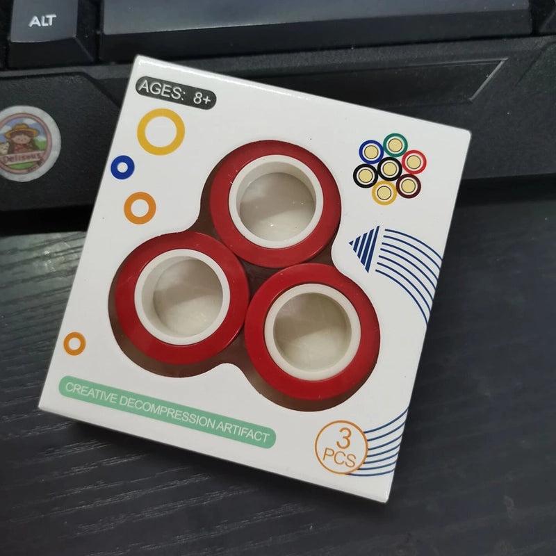 Magnetic Fingertip Gyro Ring Stress Relief Decompression Toy | Fidget Toys & Stress Relief
