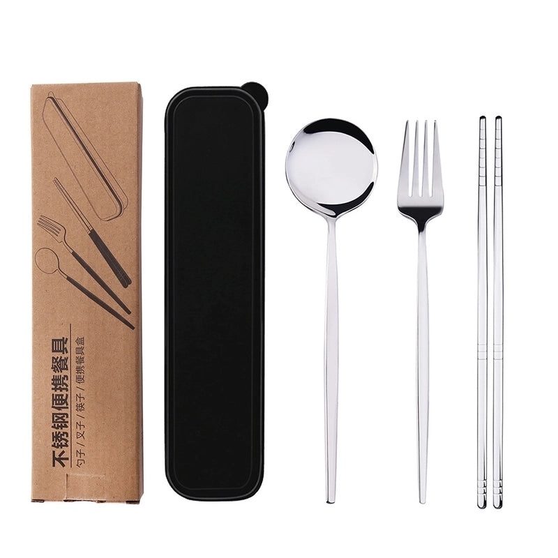 Stylish Solid Color Stainless Steel Tableware Set for Everyday Use | Kitchen & Dining