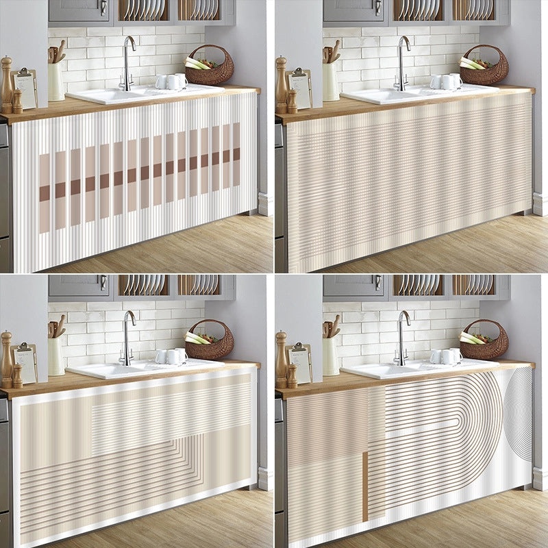 无痕防尘柜滑轨遮挡柜帘 自粘免打孔隐形柜门布帘|家居收纳配件