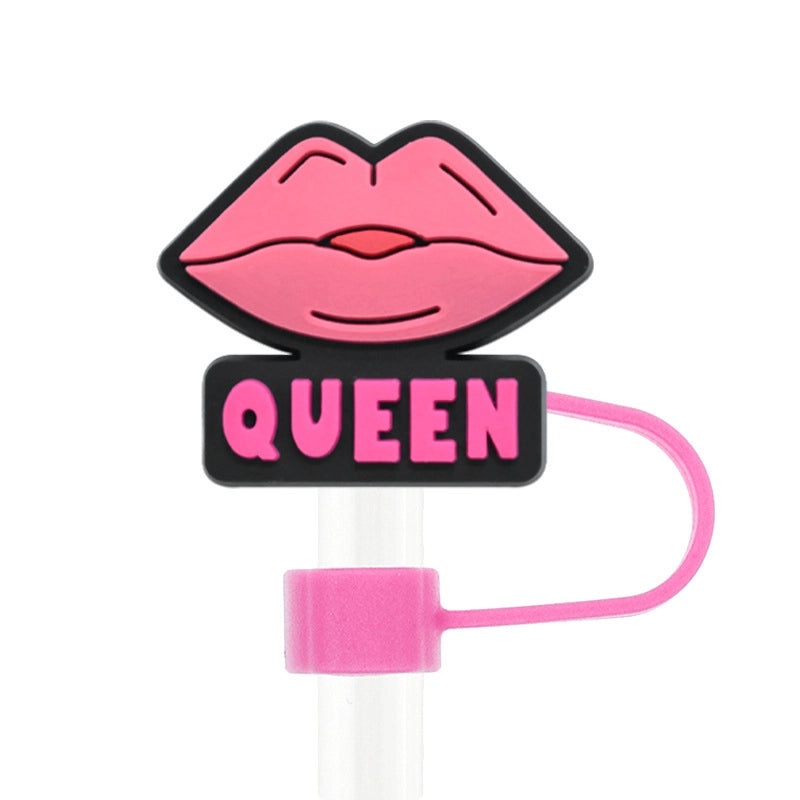 Stylish Letter Silica Gel Straw Cap for Casual and Elegant Look 1 Piece | Drinkware Accessories