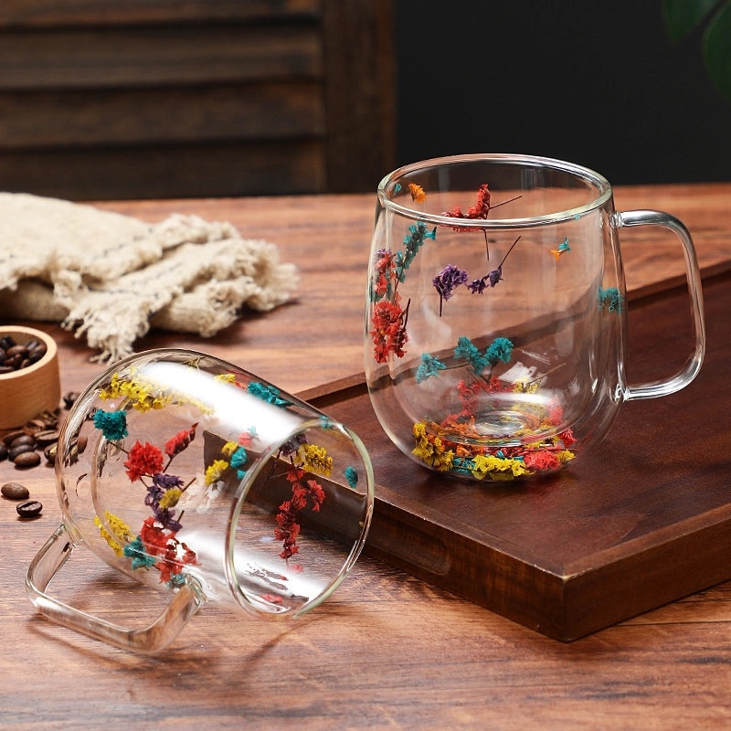 Colorful Borosilicate Glass Water Bottle for Casual Vacation Use 1 Piece | Drinkware & Hydration