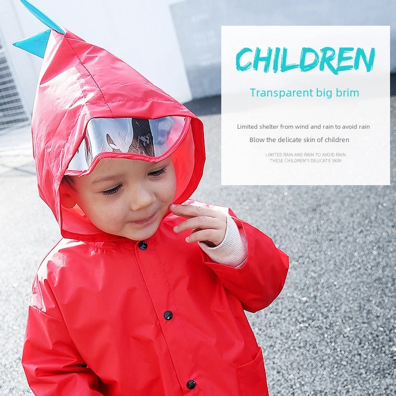 Kids Cartoon Dinosaur Raincoat Poncho for Boys Girls 2-6 Years Old Spring Autumn | Kids Rainwear