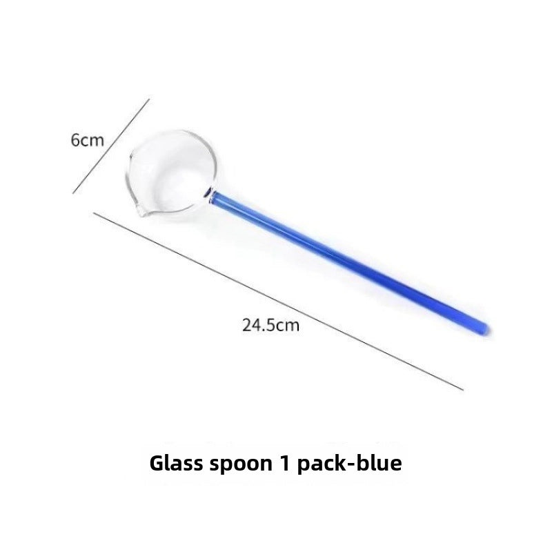 耐高温硼硅玻璃汤匙 可直火加热耐热油匙|厨房餐具