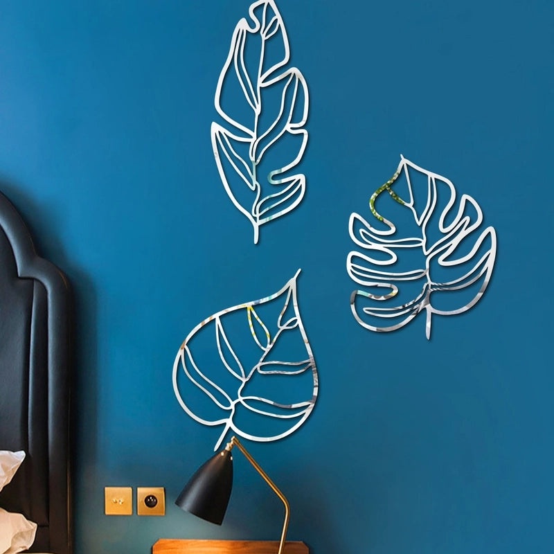 Stylish Leaf Pattern Plastic Wall Decal|Home Decor Wall Stickers
