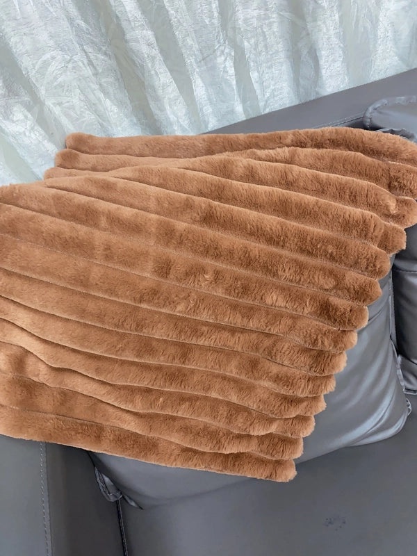 Plush Imitation Rabbit Fur Pillow Soft Solid Color Waist Cushion|Home Decor Pillows