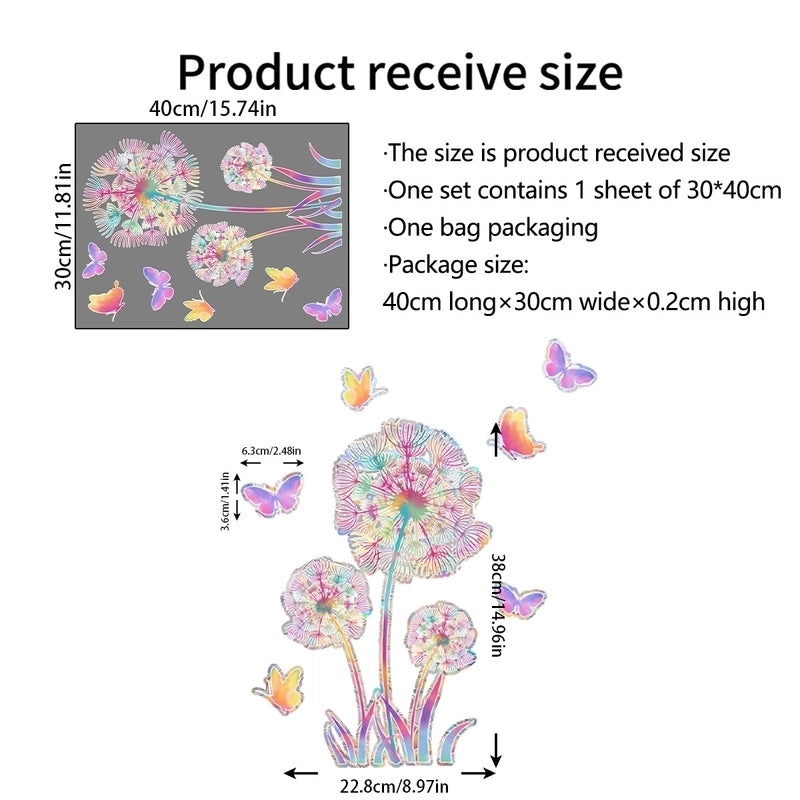 Pastoral Rainbow Flower Plastic Wall Decal for Kids Room | Wall Stickers & Decals