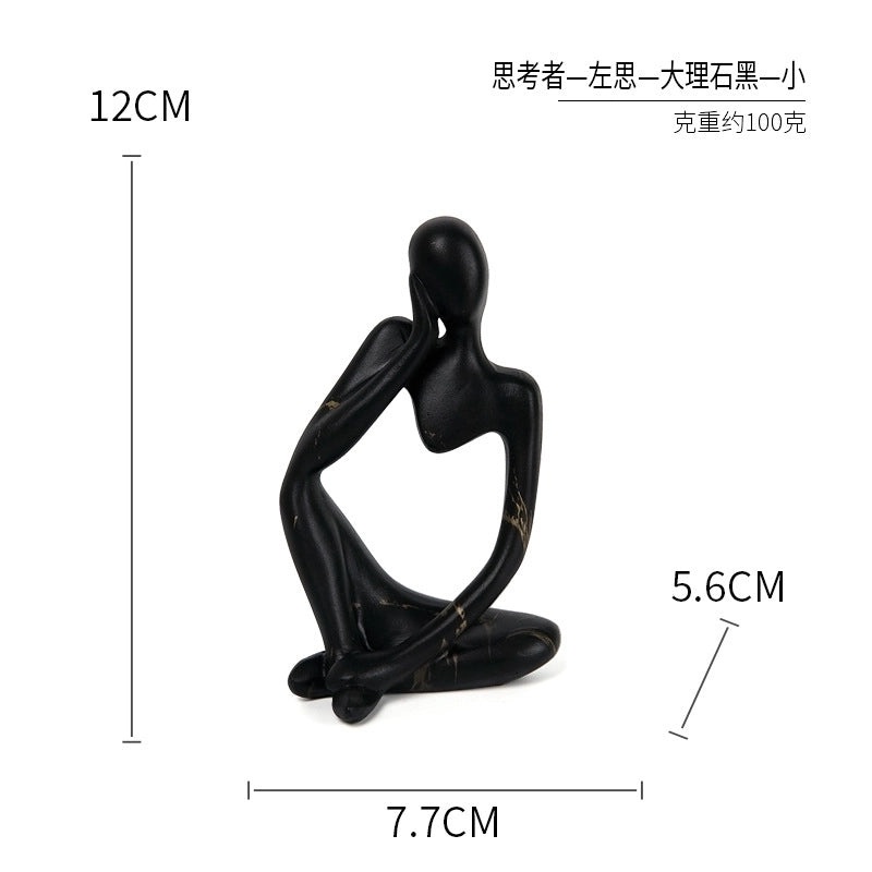 Thinker Sculpture Desk Ornament for Home, Living Room, and Office Decor | Home Decor & Office Accessories