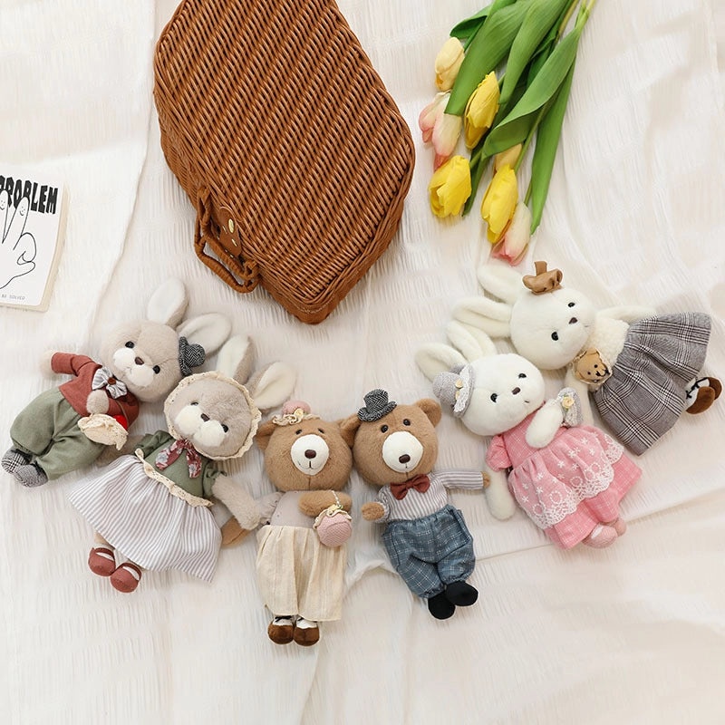 Soft Plush Rabbit and Bear Stuffed Animals Filled with PP Cotton|Toys & Hobbies > Plush Toys > Stuffed Animals
