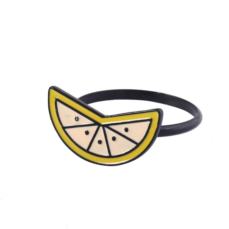Cartoon Cherry Banana Alloy Napkin Ring for Casual Elegant Table Setting | Home Decor Tableware