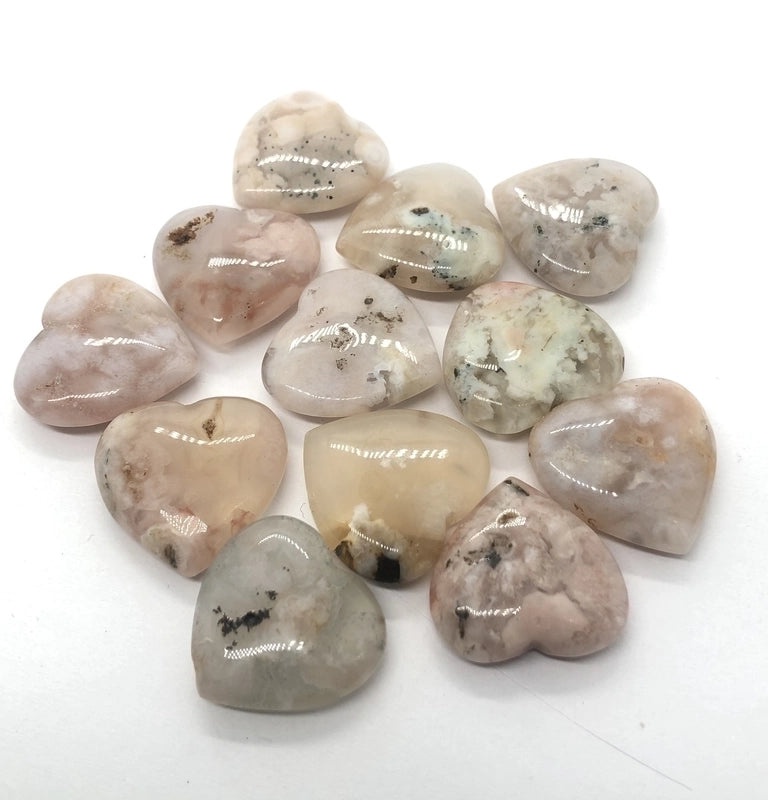 Pink Heart-Shaped Crystal Gemstone 2cm Handmade Decorative Ornament|Home Decor