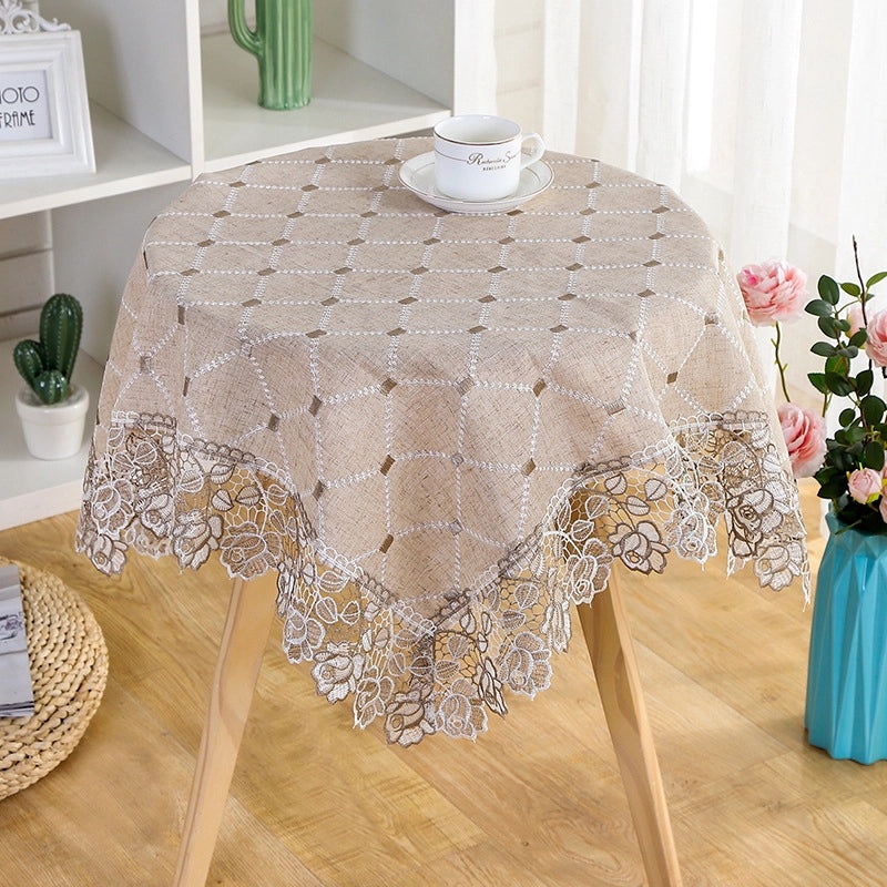 Simple Geometric Cotton Linen Tablecloths for Modern Dining|Home Decor Table Linens