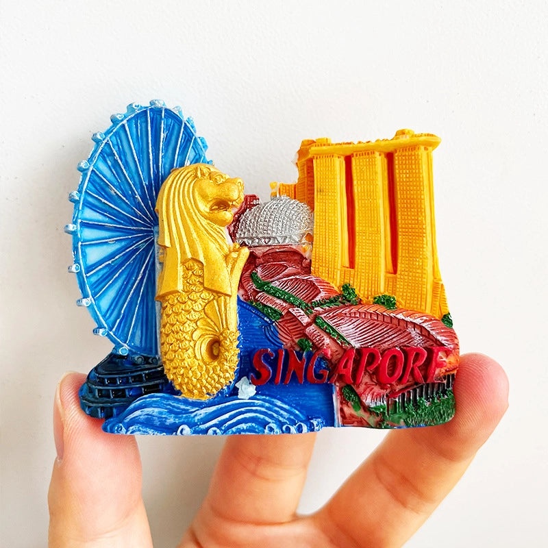 3D Travel Refrigerator Magnet Stickers Europe Cities Souvenirs Creative Tourist Gifts|Home Decor & Magnets