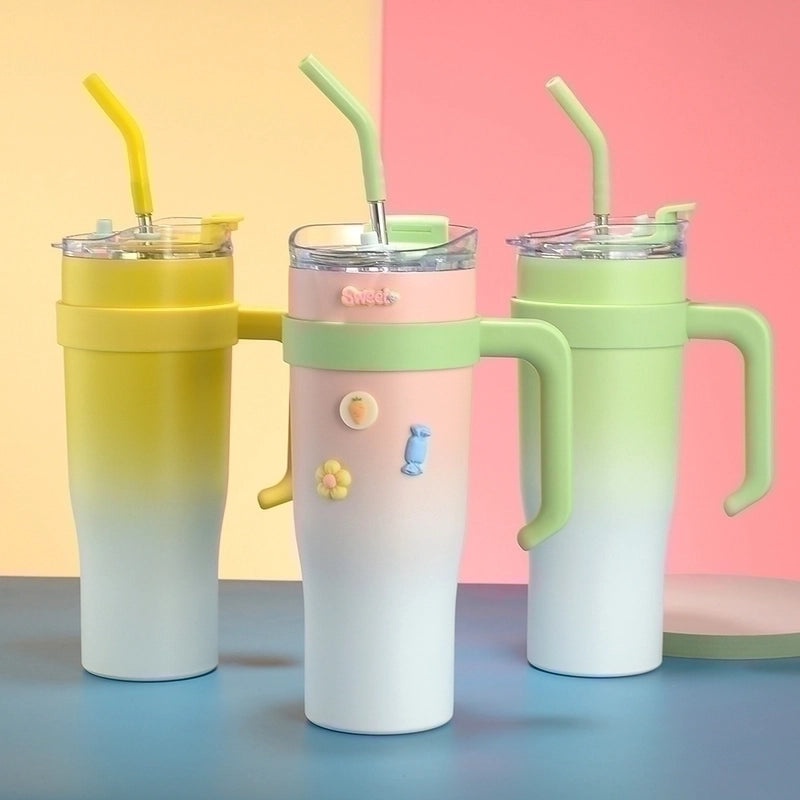 Stylish Multicolor Stainless Steel Casual Thermos Cup 1 Pc | Drinkware & Thermoses