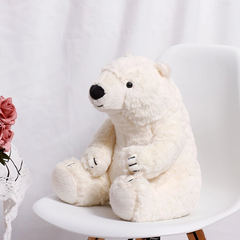 Cute Simulation Polar Bear Plush Toy Soft Custom Bear Pillow Doll Large Mascot Stuffed Animal|Plush Toys & Stuffed Animals