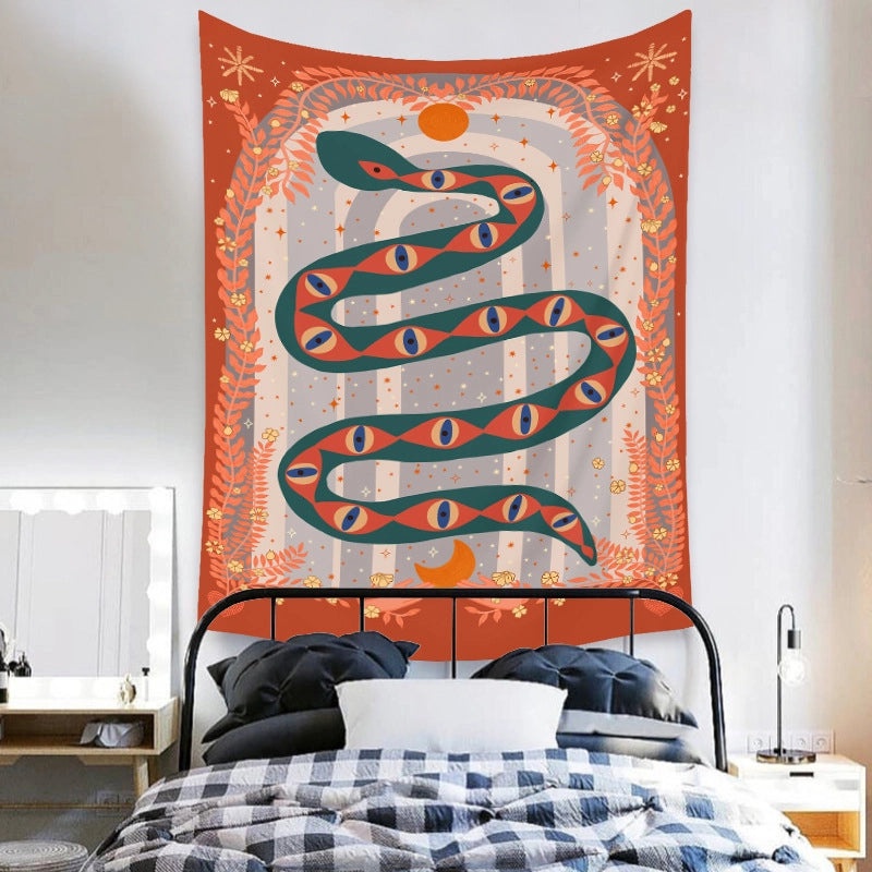 Bohemian Snake Print Decorative Wall Hanging Tapestry | Home Decor