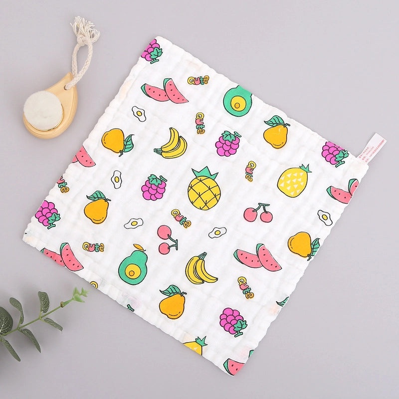 Adorable Cartoon Cotton Baby Burp Cloths Soft Absorbent Accessories for Newborns|Baby Accessories
