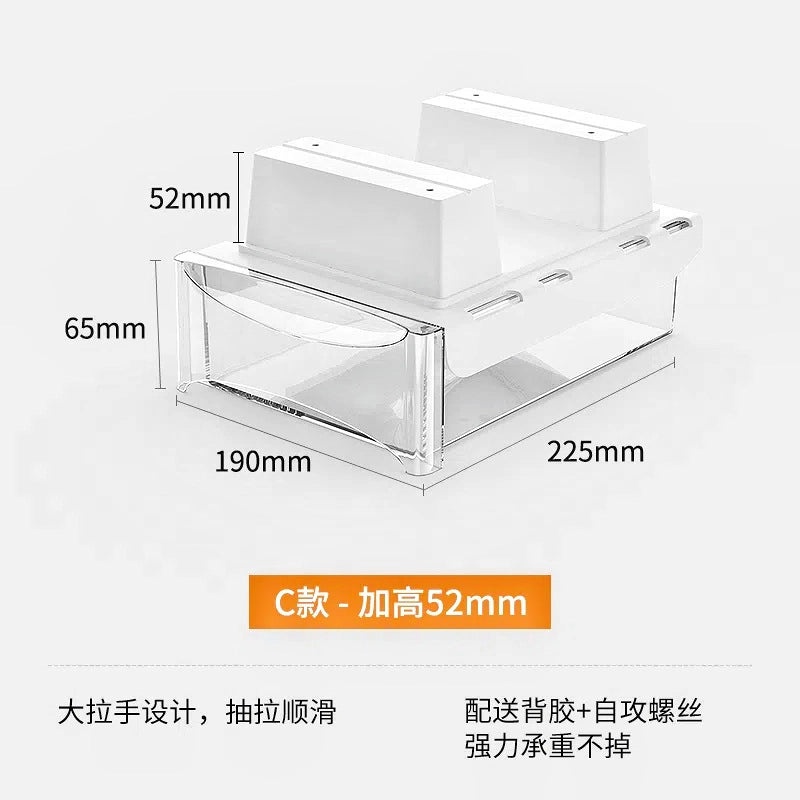 Invisible Under-Desk Drawer Storage Box for Study, Dorm, Bar & Computer Desk | Home & Office Storage Solutions