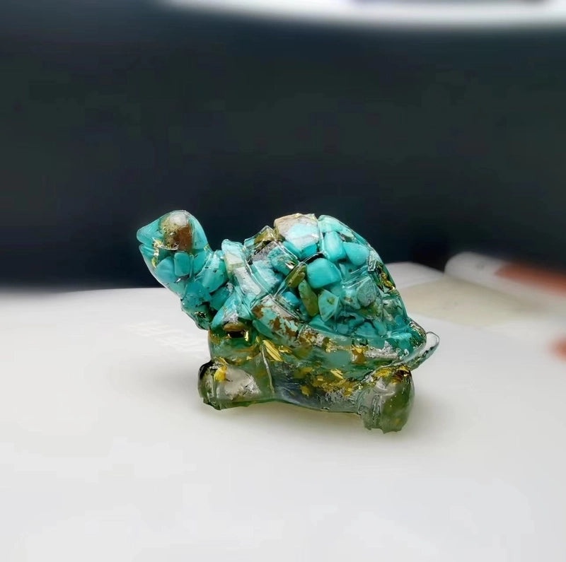 Cute Cartoon Tortoise Resin Figurine | Home Decor & Ornaments
