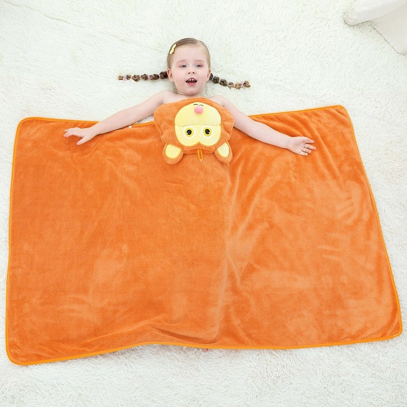 Animal Print Cotton-Polyester Bathrobe Towel for Casual Vacation Use|Bathrobes & Towels