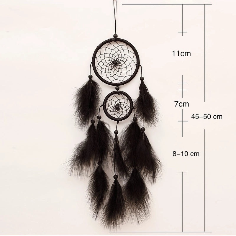 Minimalist Feather Dreamcatcher Wall Art, Boho Grid Style | Home Decor