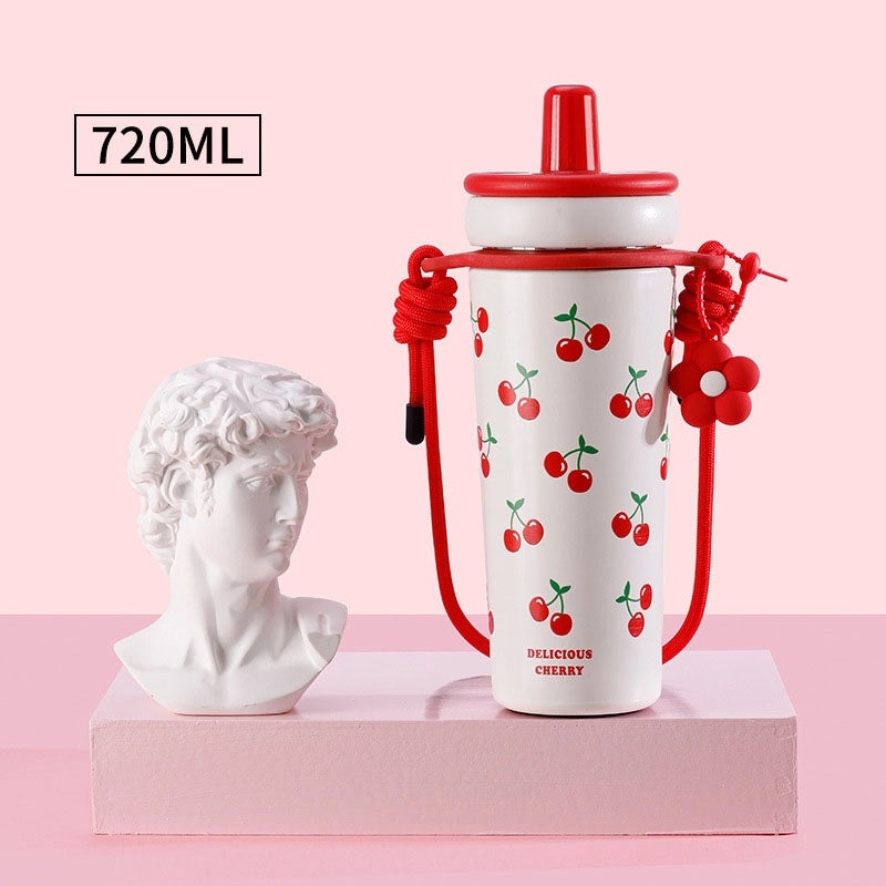 Cherry Butterfly Bow Knot Casual Stainless Steel 316 Thermos Cup 1 Piece | Drinkware & Accessories