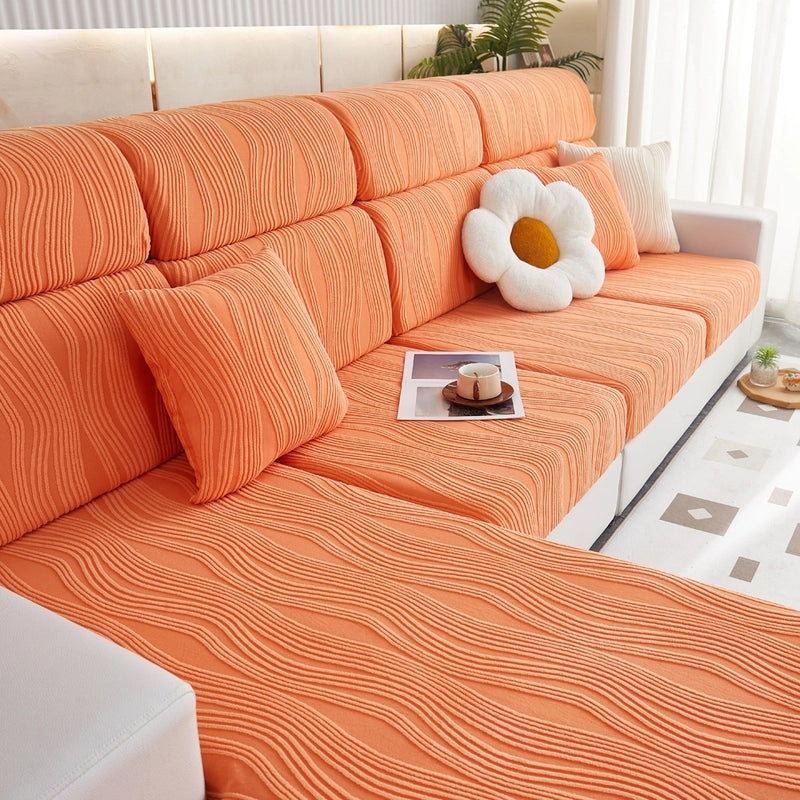 Four Seasons Universal Sofa Cover Anti-Slip Full Cover Jacquard Fleece Cat Scratch Resistant Cushion Cover|Home Decor & Furniture