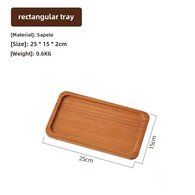 Japanese-style Oval Wooden Tray Solid Black Walnut Rectangular Plate Small Exquisite Tea Coffee Serving Tray|Home & Kitchen > Kitchen & Dining > 