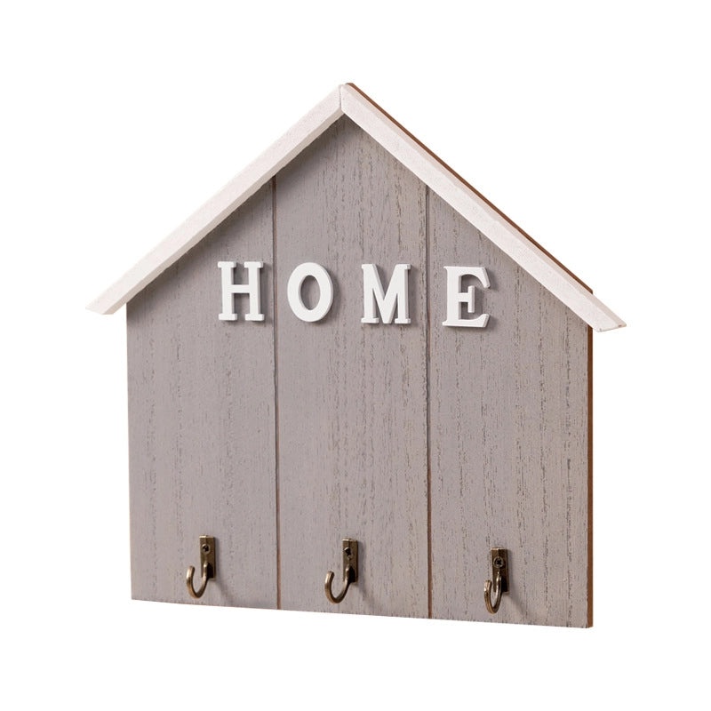 Nordic Solid Wood Wall Hook Rack Creative Porch Clothes Key Storage Box Organizer|Home Storage & Organization