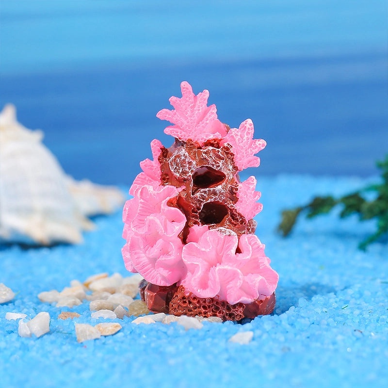 Adorable Marine-Themed Cartoon Coral Resin Figurines for Home Decor|Home Decor & Ornaments