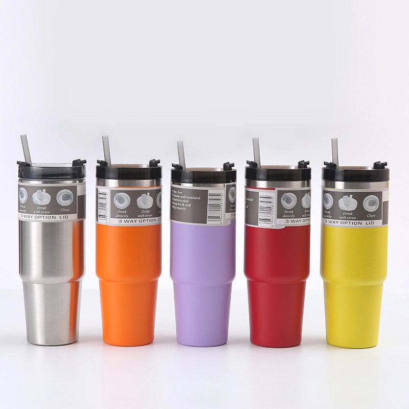Stainless Steel Water Bottle Single Piece Casual Solid Color | Drinkware & Hydration